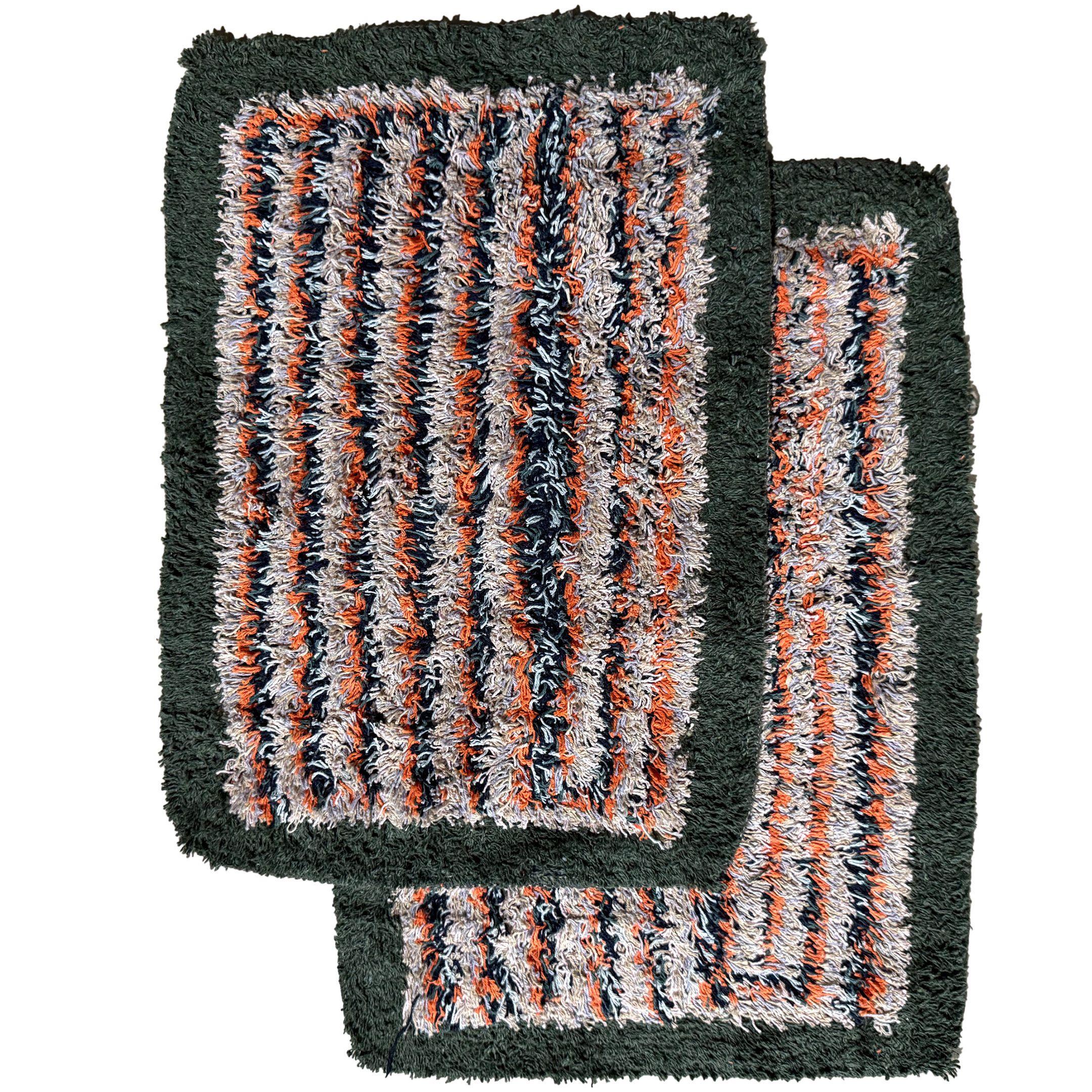 MULTICOLOR STRIPED SHAGGY SET