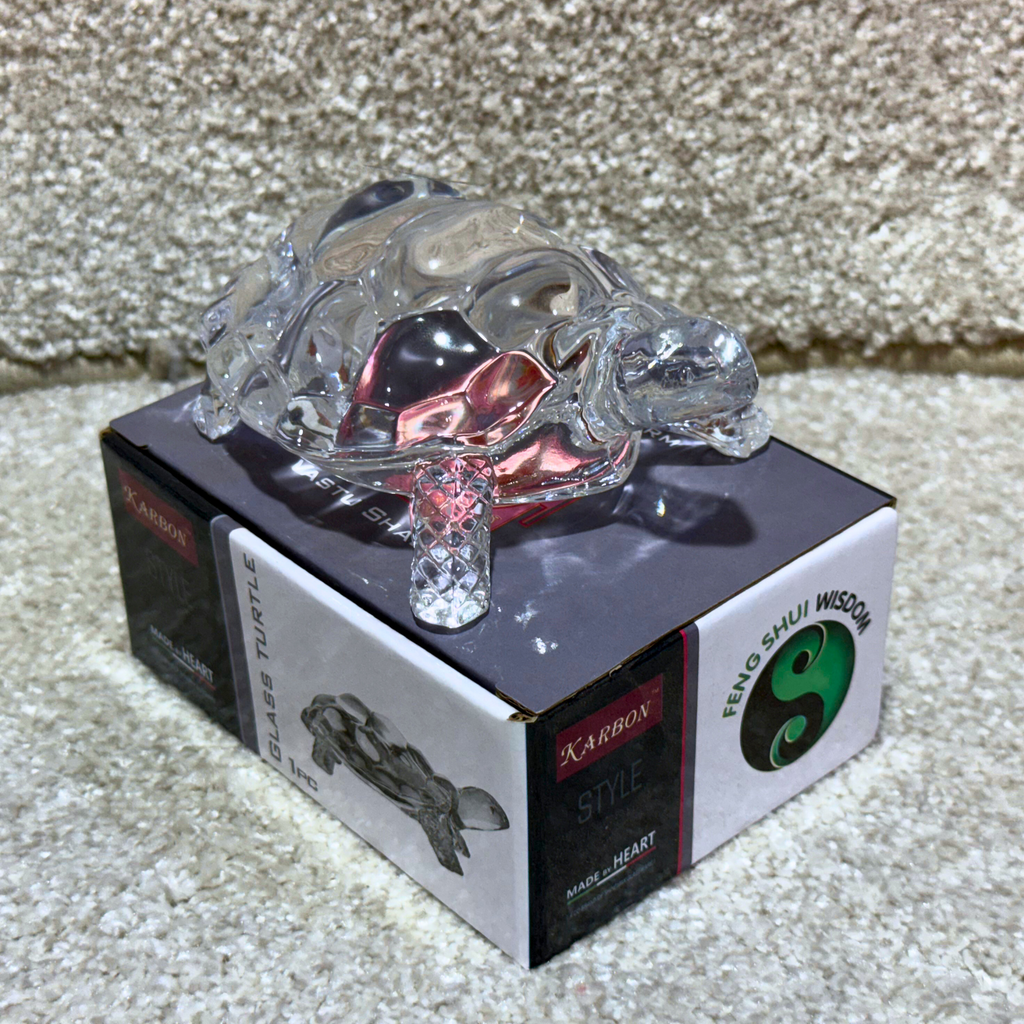 FENG SHUI GLASS TURTLE