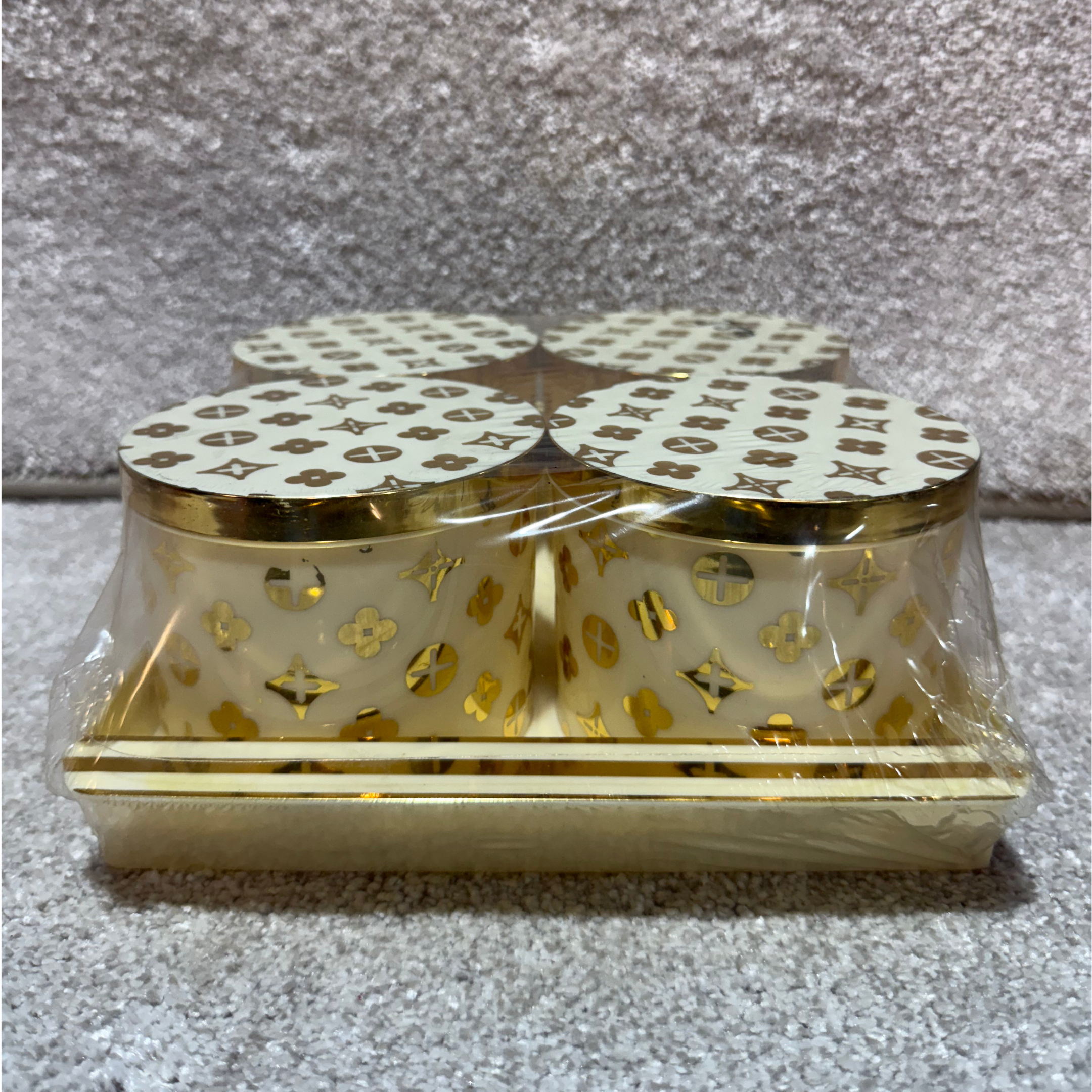 GOLD WHITE CONTAINER SET