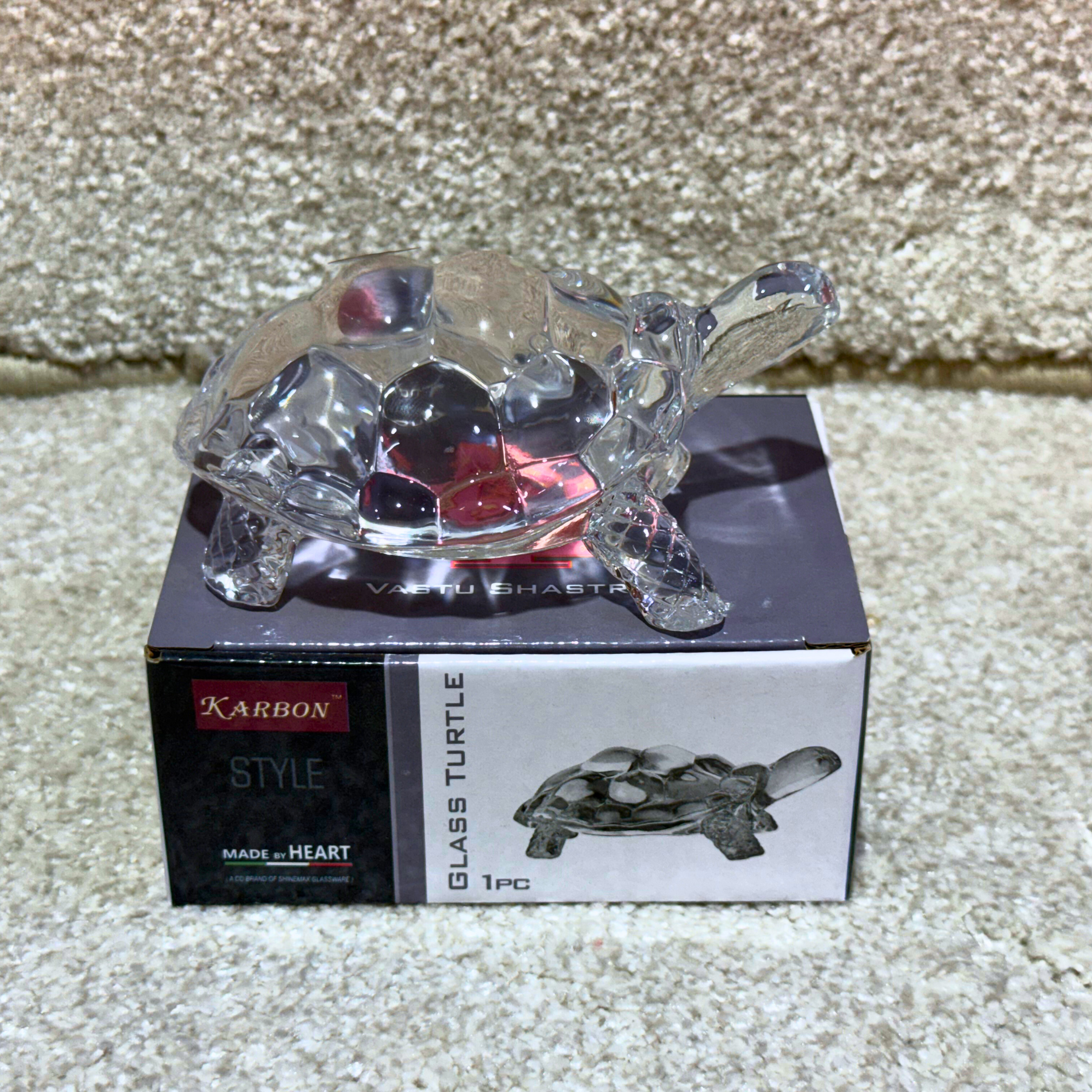 FENG SHUI GLASS TURTLE